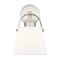 Z-Lite Z-Studio Wall Sconce, 1-Light, 8 In.W x 8.75 In.L x 12.75 In.H, Brushed Nickel/Ivory 743-1S-BN - alternate 4